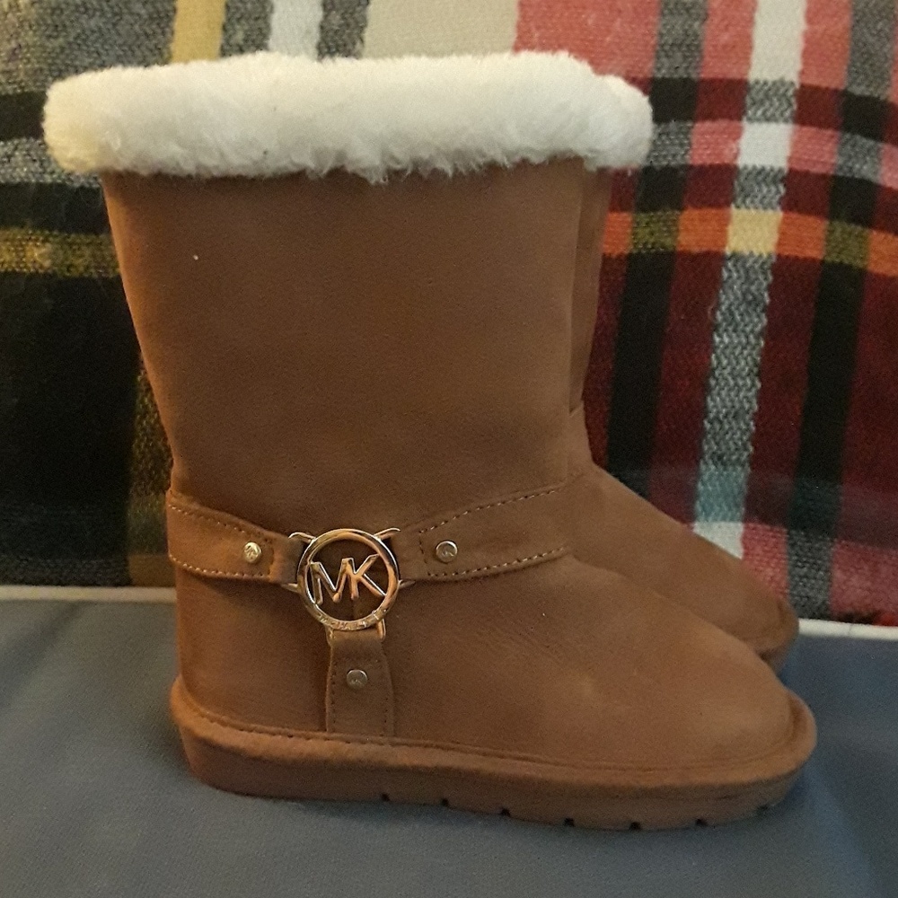 Michael Kors faux suede & fur toddler boots sz 7